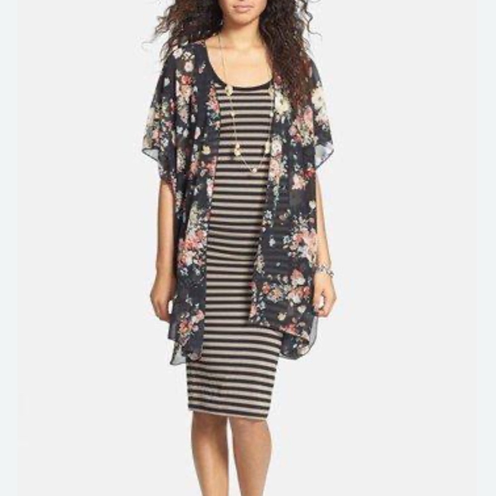 Band of Gypsies Floral Sheer Kimono